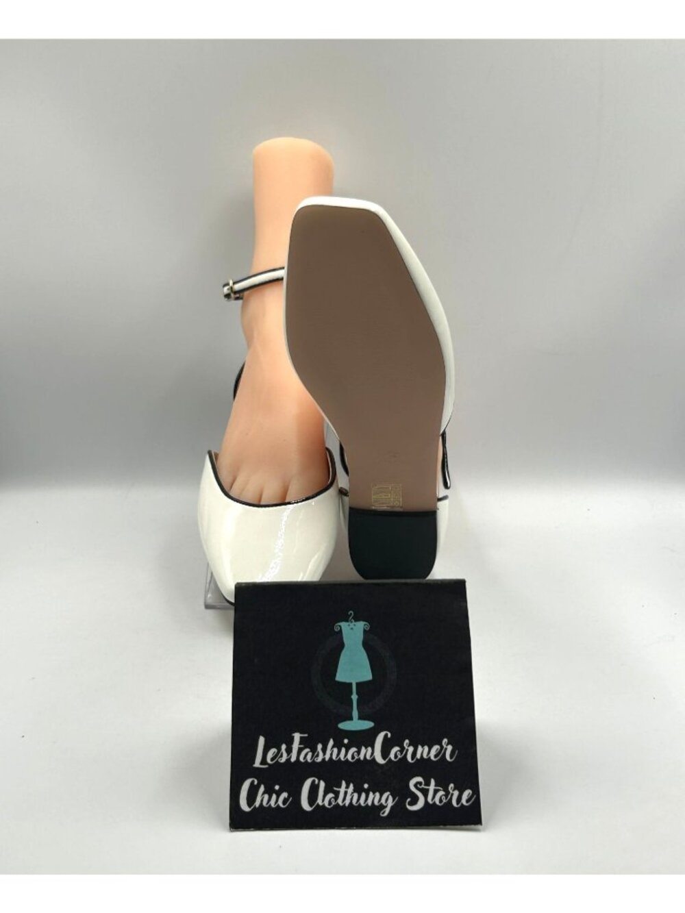 J.Crew Women's White Patent Leather Anya Ankle-Strap Flats Size 10 3603 - Picture 3 of 16